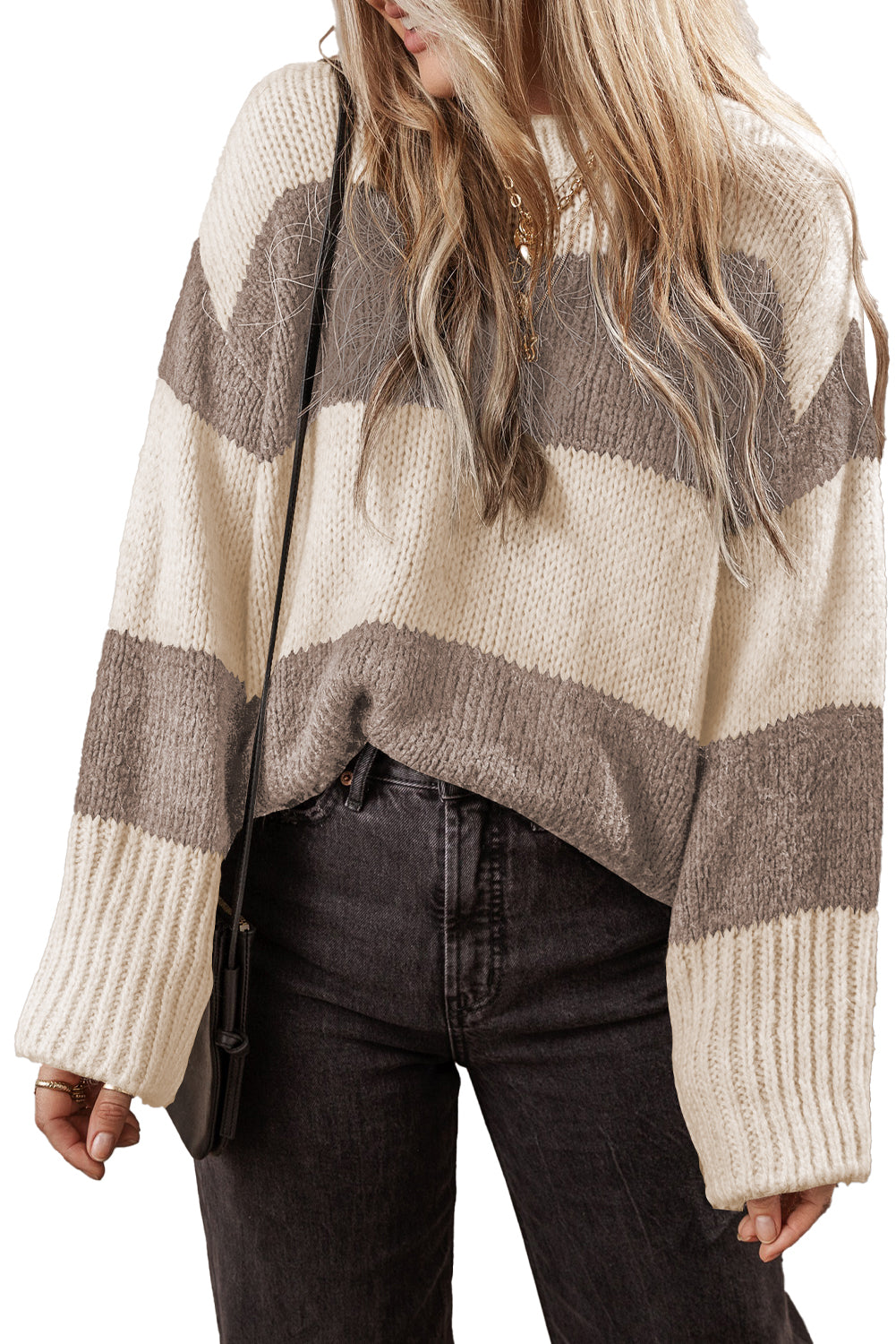 Simply Taupe Loose Pullover Sweater