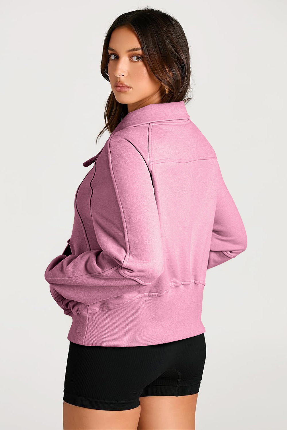 Valerian Quarter Zip Kangaroo Pocket Sweatshirt