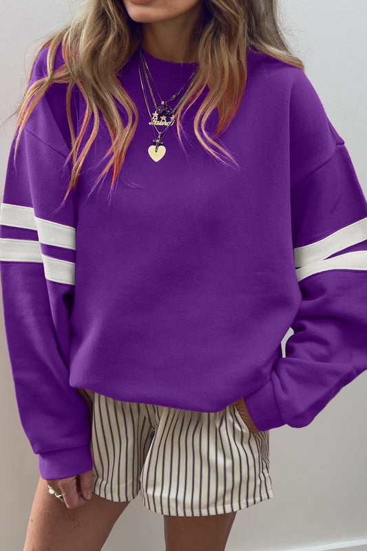 Vikings Purple Varsity Oversized Sweatshirt