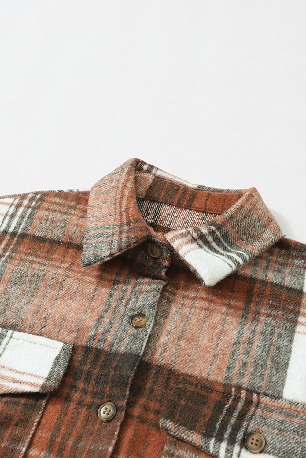Orange Fall Flannel Shacket