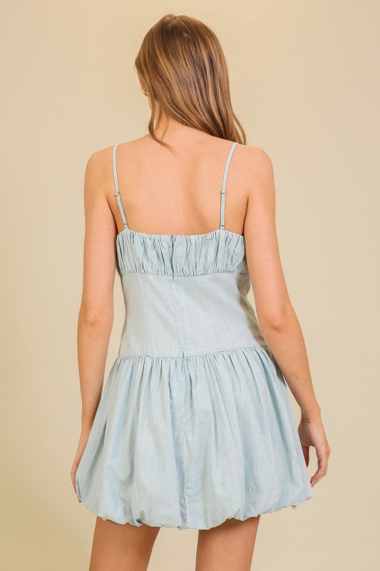 Sky Breeze Bubble Hem Dress