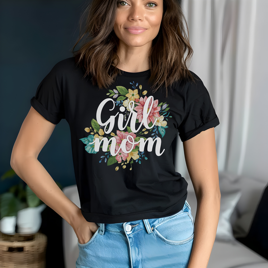 Girl Mom Floral T-Shirt