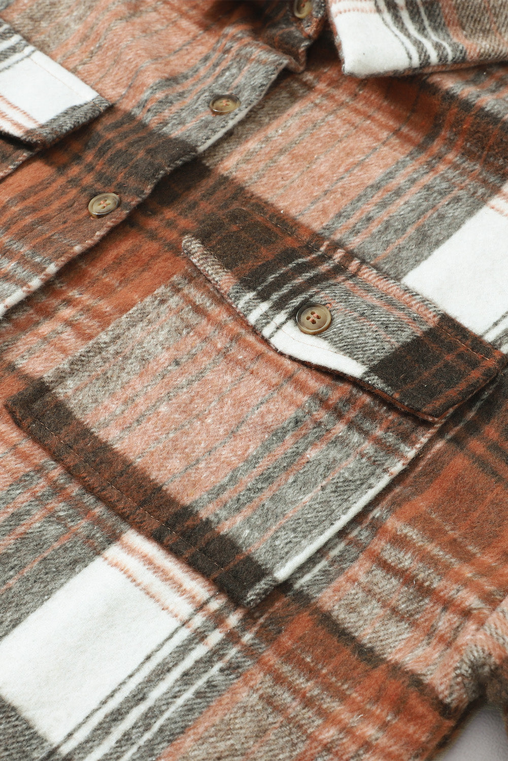 Orange Fall Flannel Shacket