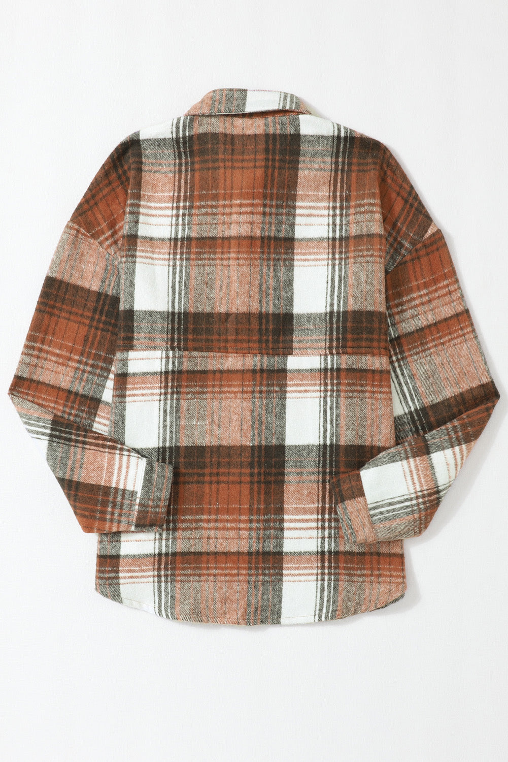 Orange Fall Flannel Shacket