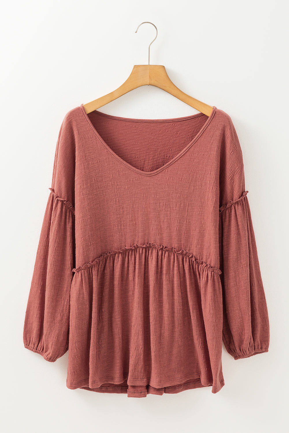 Brandy V Neck Puff Sleeve Blouse