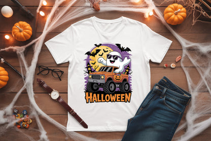 Ghost Monster Truck Kids T Shirt