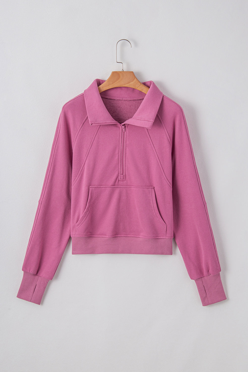 Valerian Quarter Zip Kangaroo Pocket Sweatshirt