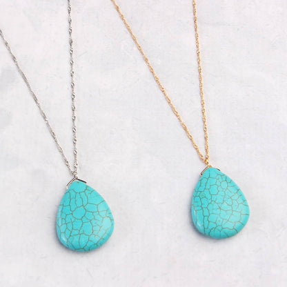 Desert Sky Turquoise Pendant Necklace