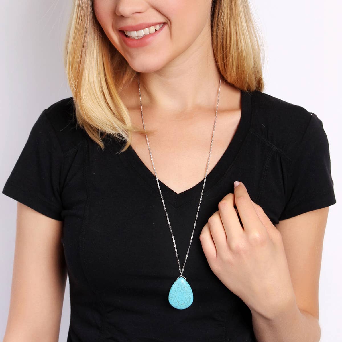 Desert Sky Turquoise Pendant Necklace