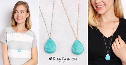 Desert Sky Turquoise Pendant Necklace