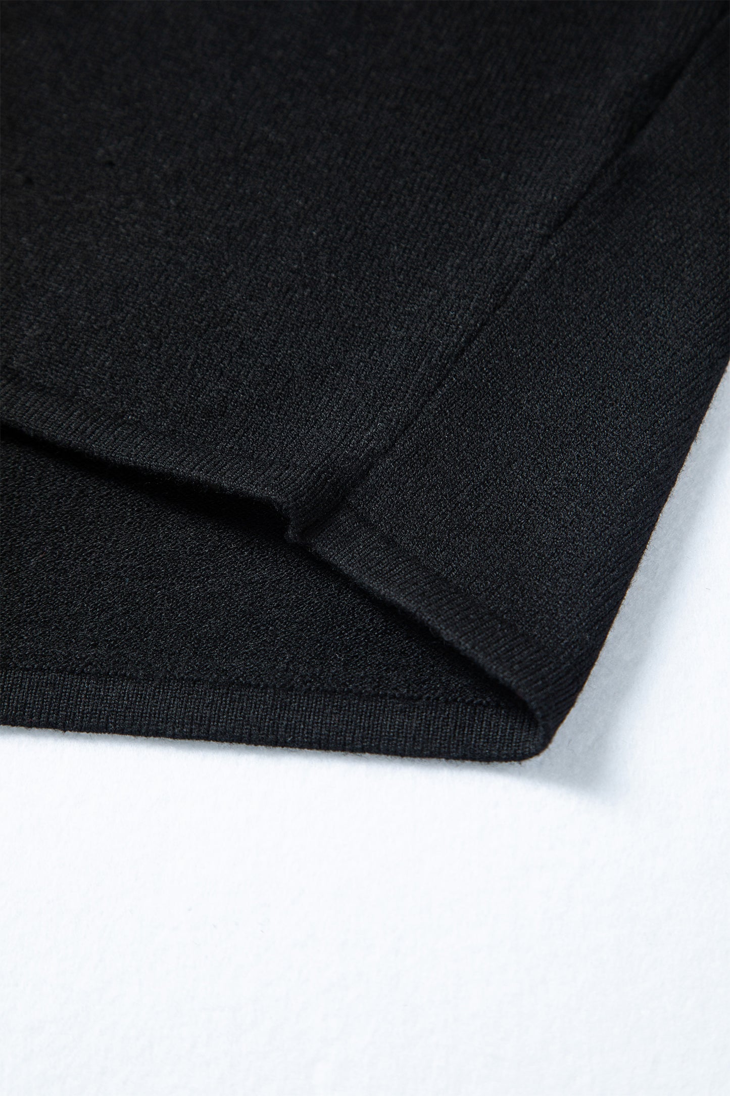 Black Asymmetric Neck Mini Sweater Dress