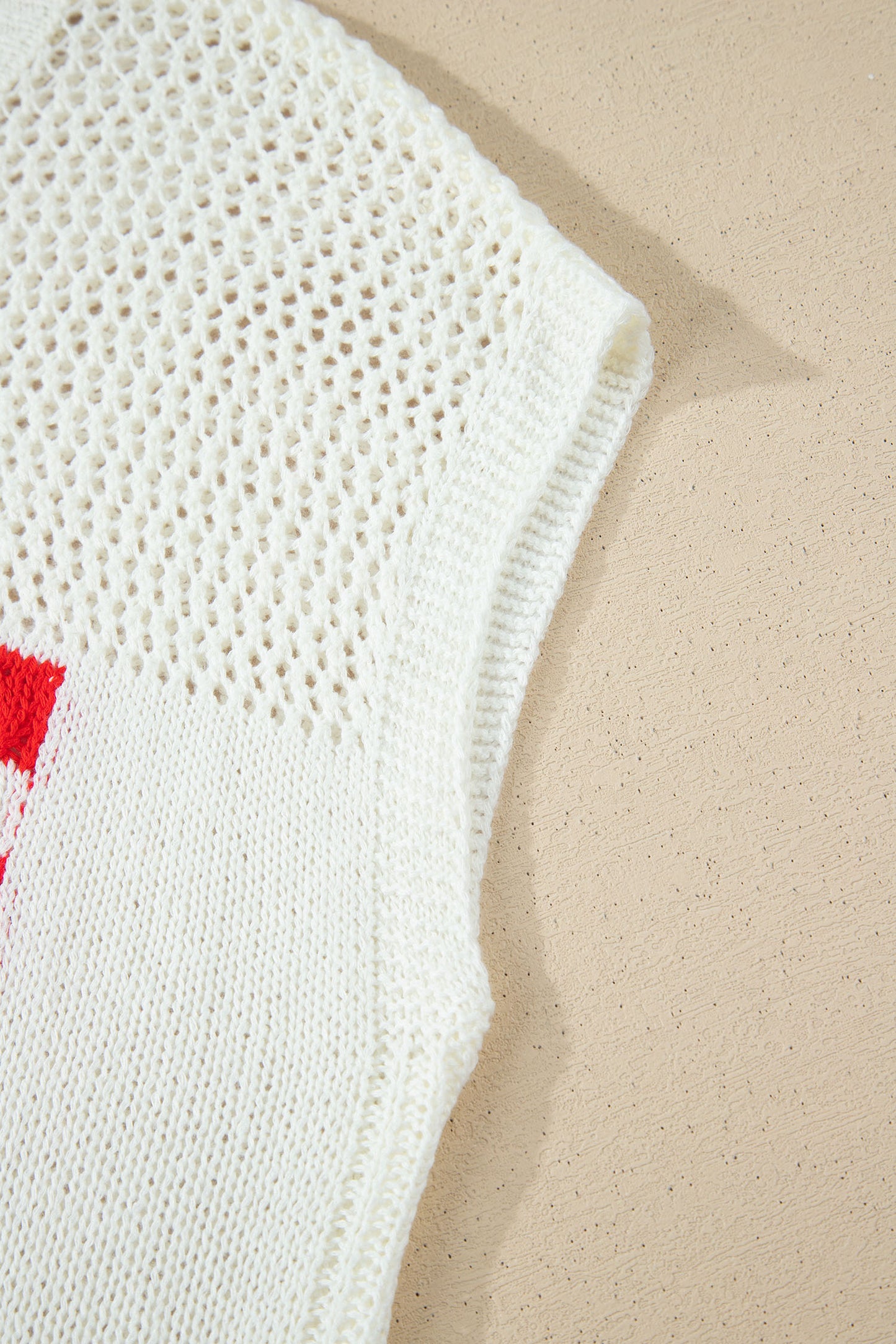 American Flag Sweater Top – Patriotic Short Sleeve Knit Shirt
