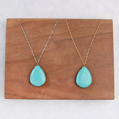 Desert Sky Turquoise Pendant Necklace