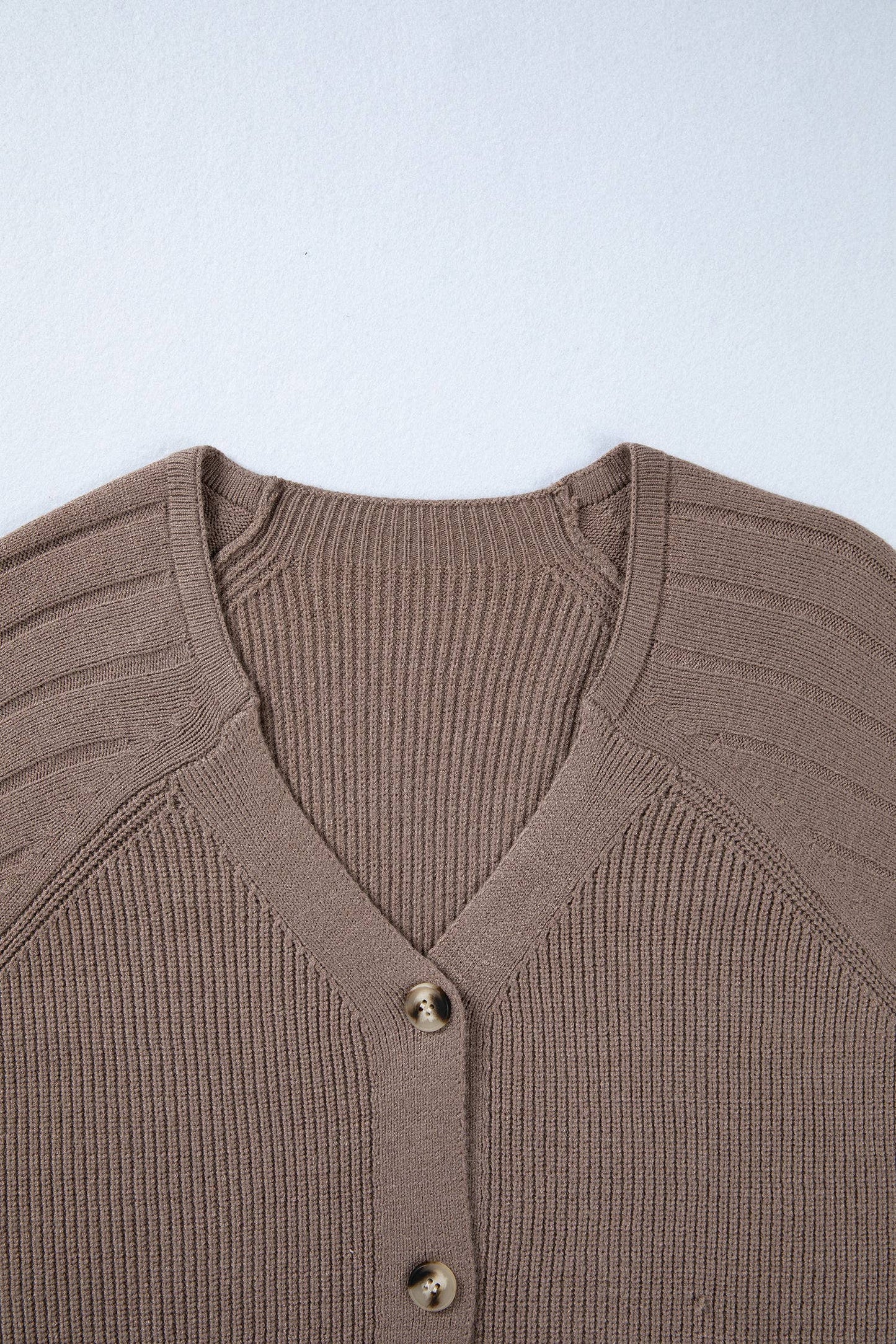Cozy Mixed Knit Button-Up V-Neck Cardigan (S–XL)