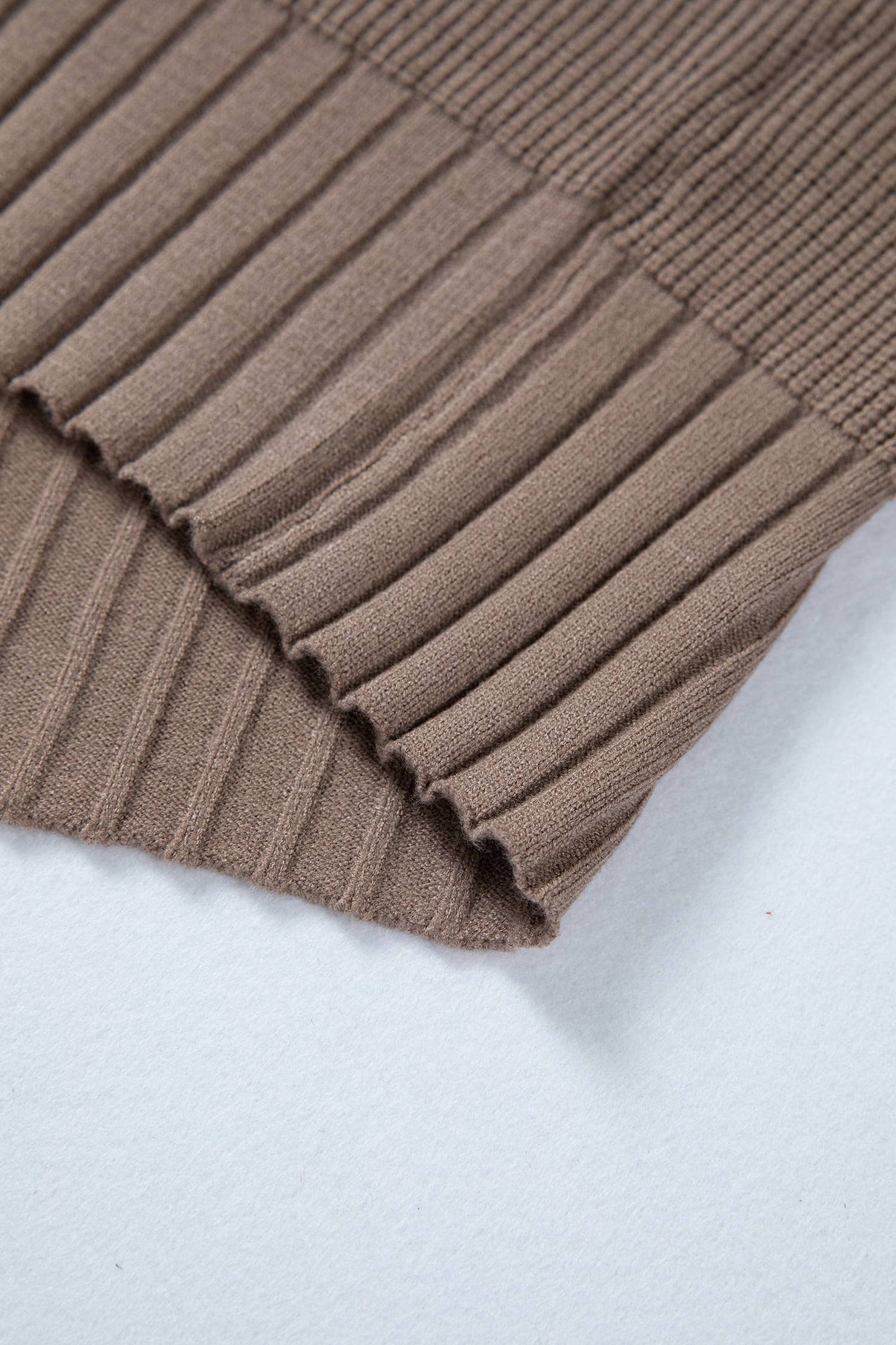 Cozy Mixed Knit Button-Up V-Neck Cardigan (S–XL)