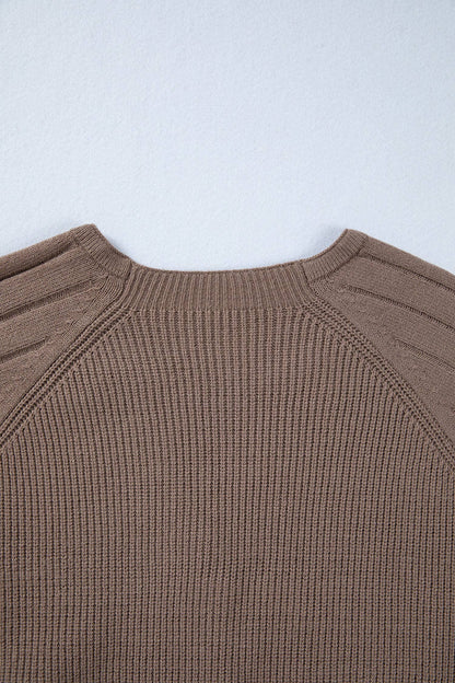 Cozy Mixed Knit Button-Up V-Neck Cardigan (S–XL)