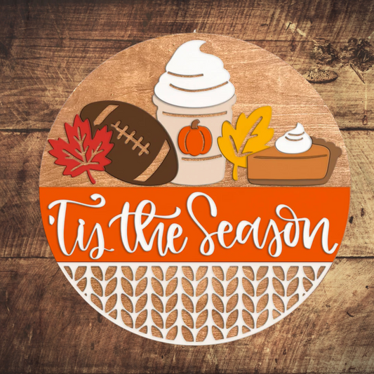 Tis the Season Fall Door Hanger