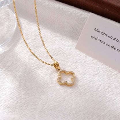 Camille Crystal Clover Pendant Necklace
