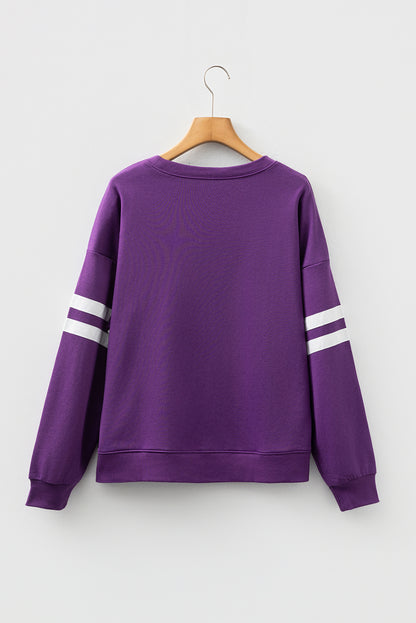 Vikings Purple Varsity Oversized Sweatshirt