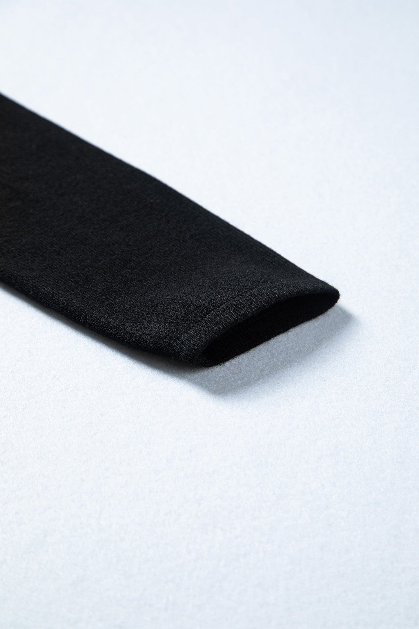 Black Asymmetric Neck Mini Sweater Dress