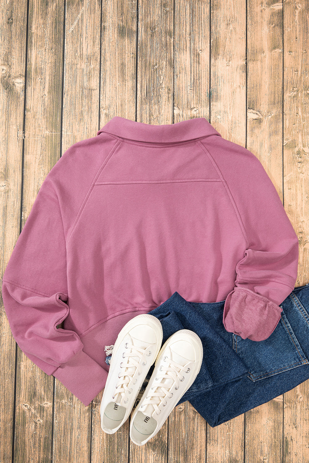 Valerian Quarter Zip Kangaroo Pocket Sweatshirt