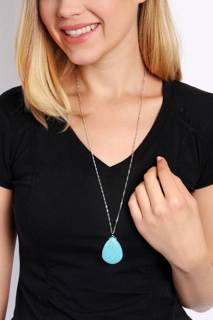 Desert Sky Turquoise Pendant Necklace