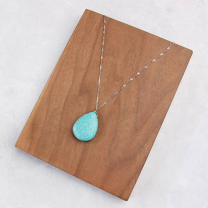 Desert Sky Turquoise Pendant Necklace